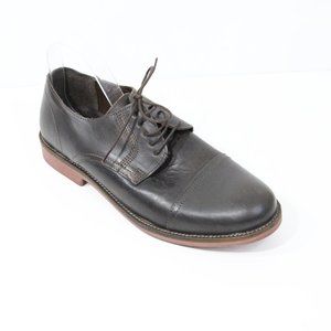Mens Brown Dress Shoes sz 11 Leather Oxford Cap Toe Lace Up Studio Ink